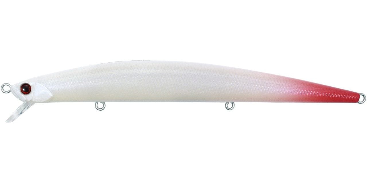 DUO Tide Minnow Slim 140 Flyer, Ivory Pearl Red Tail