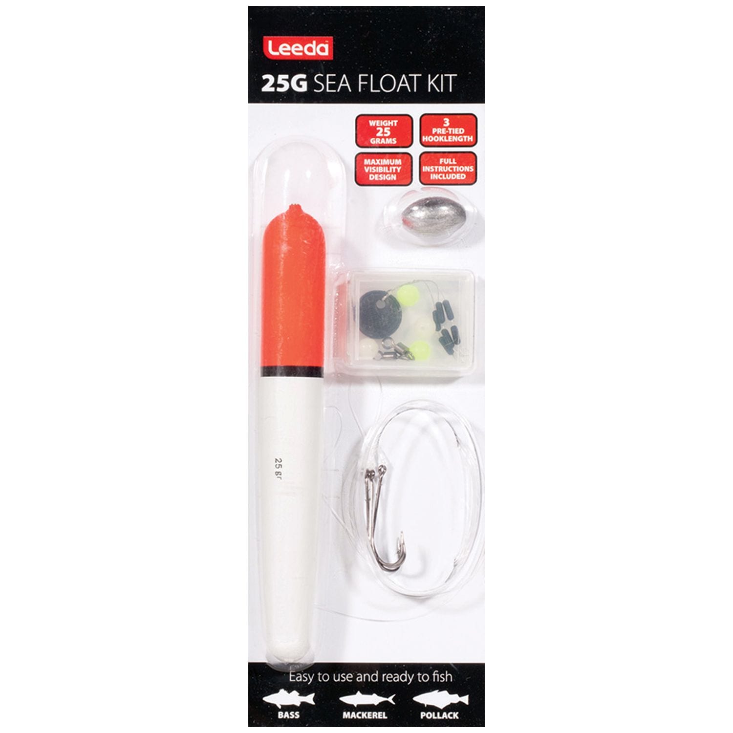 Leeda 25g Sea Float Kit in packet