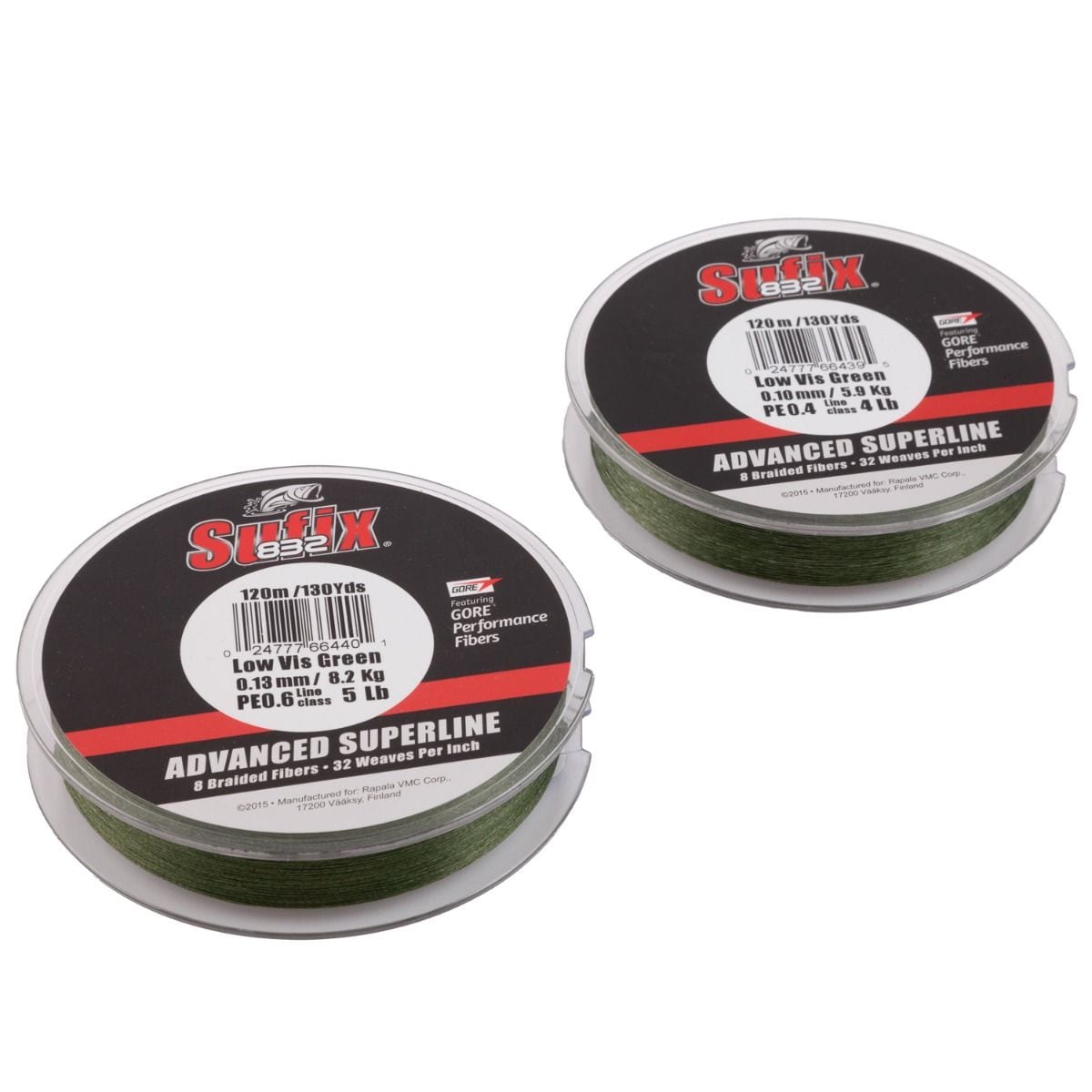 Sufix 832 braid, two spools